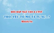 Thơ thuộc thể lại gì? Tác dụng yếu tố mô tả tự sự trong thơ như nào? Đặc điểm của ngôn ngữ thơ là gì? Văn lớp 6 CTST